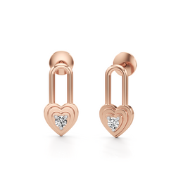 Modern Bloom Studs – Sleek Rose Gold with Certified Diamonds | JewelVerra