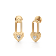 Modern Bloom Studs – Sleek Rose Gold with Certified Diamonds | JewelVerra