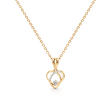 Rose Gold Heart Pendant Necklace – Diamond Accent | JewelVerra