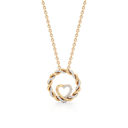 Classic Bloom Diamond Pendant – Elegant White Gold Necklace | JewelVerra