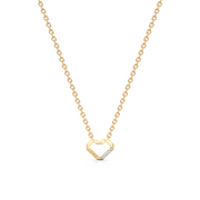 Starry Bloom Pendant – 14K Yellow Gold Necklace with Diamond Sparkle | JewelVerra