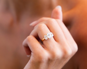 Three Stone Oval Diamond Ring | Jewelverra