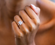 Hidden Halo Radiant Solitaire Ring | Jewelverra