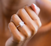 Signature Halo Princess Diamond Ring | Jewelverra