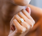 Bezel Radiant Diamond Ring | Jewelverra