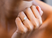 Knife Edge Round Diamond Ring | Jewelverra
