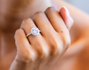 French Pave Halo Round Diamond Ring | Jewelverra