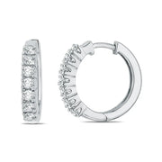 Round Brilliant Diamond Hoops | Jewelverra