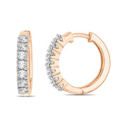 Round Brilliant Diamond Hoops | Jewelverra