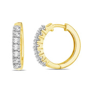 Round Brilliant Diamond Hoops | Jewelverra